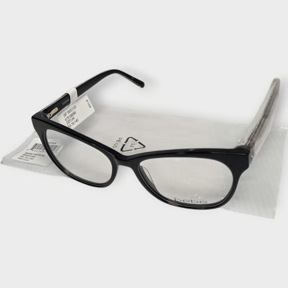 bebe Accessories - NEW bebe BB5210 Eyeglasses Women Jet Cat Eye 53mm New 100% Authentic 53-16-140